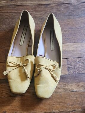 Zara Yellow Suede Tassel Loafers - Women